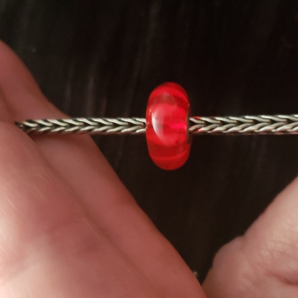 RETIRED Authentic Trollbead Original Red Stripe - Picture 2 of 2